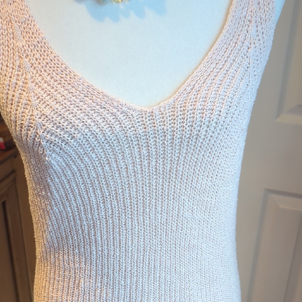 Madewell Light Pink Knit Tank Top - Picture 3 of 6